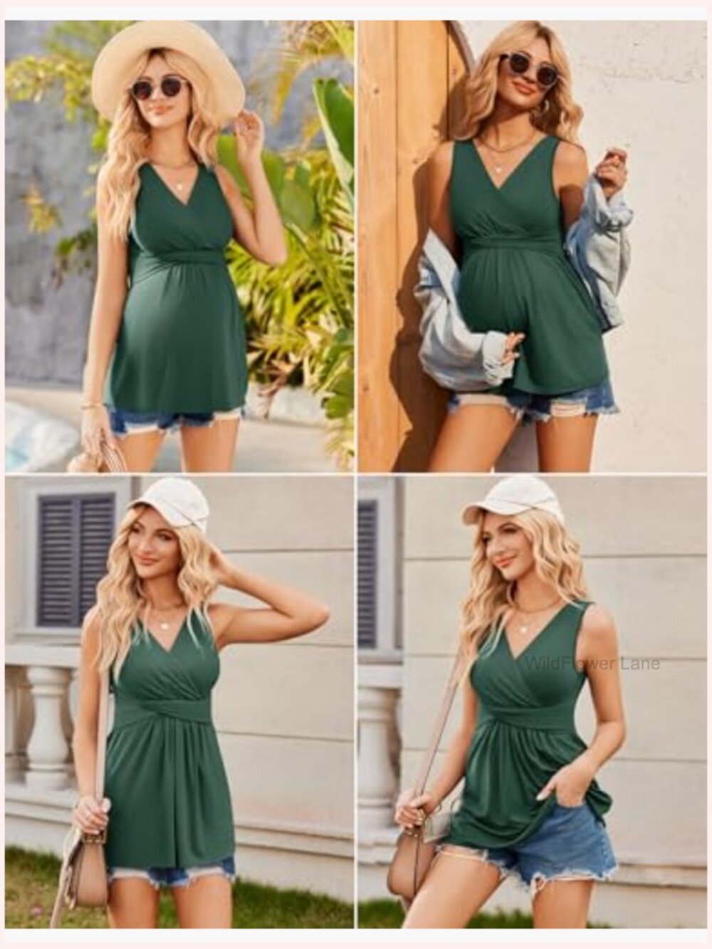3 Pack Maternity Tank Tops Sleeveless Nursing Shirts